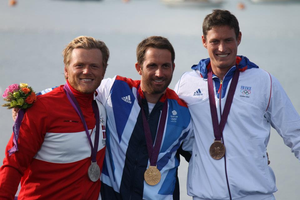 jonathan lobert on the podium at the london 2012 olympic games
